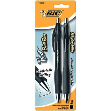 PenBp - Bic Pro Ball Point 2pck Black Medium