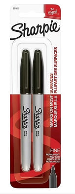 Mark - Permanent Markers 2pck Black UFine