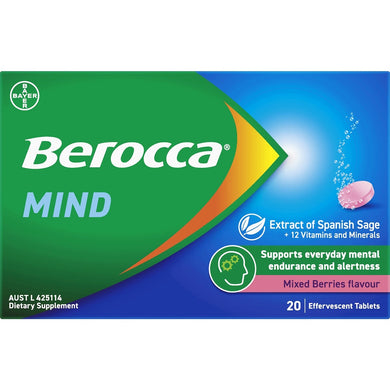 VIT - Berocca MIND 20 Effeverscent Berries Tabs