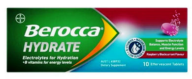 VIT - Berocca HYDRATE 10 Tablets Raspberry Blackcurrant Flavour