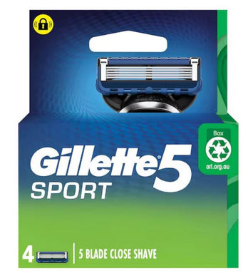 Gillette Blades Sport5 4 Cartridges