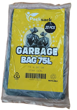 Load image into Gallery viewer, Garbage Bags Large Flat 75Lt 20pck