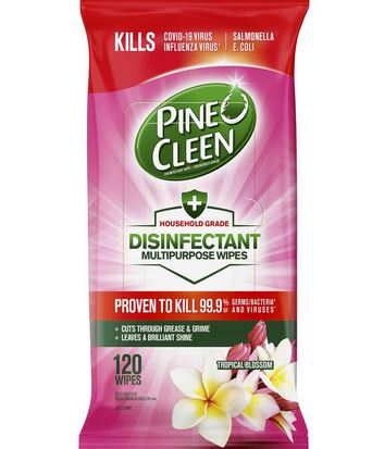 WipC - PineoCleen Disinectant Wipes 120pck