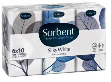 PapT - Pocket Tissues 6x10pcs Sorbent Silky White