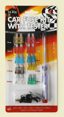 Car Fuse & Tester Kit 10pc