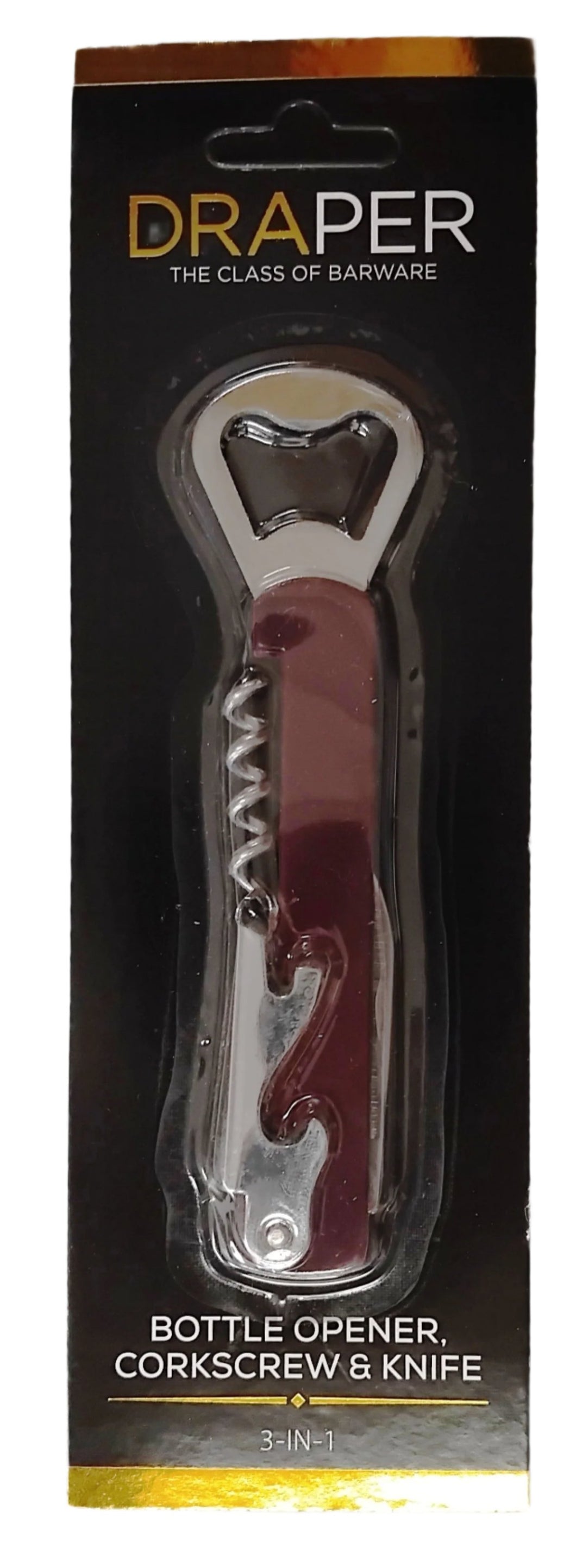 KitT - Bottle Opener 3 in 1 Corkscrew & Knife