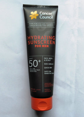 SuSc - Cancer Council Sunscreen 50+SPF 100ml Hydrating for Men