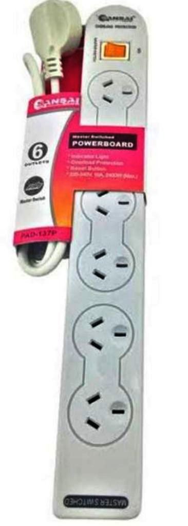 Sansai Power Board 6 outlet with Master Switch
