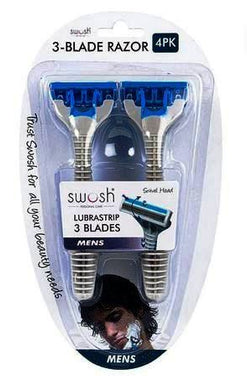 Swosh Razors Disposable 3Blade Mens 4pk