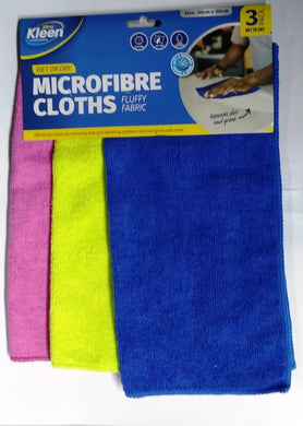Microfibre Cloth Wipes 3pck