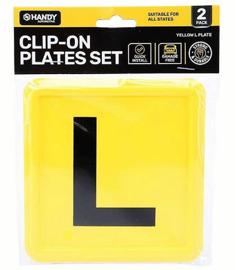 Driver L Plastic Plate Yellow 2pck Clip On