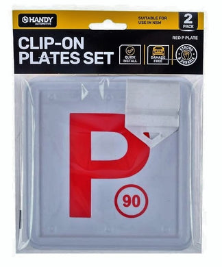Driver P Plastic Plate Red 2pck Clip On