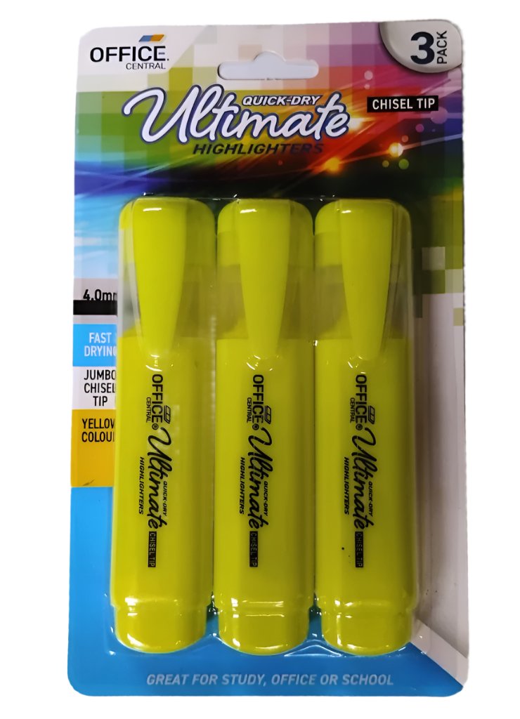 PenH - Highlighters Yellow 3pck