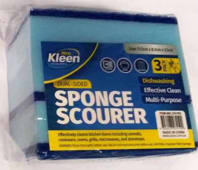 Sponge Scourers 12.5x8.3x3.5cm 3pcs