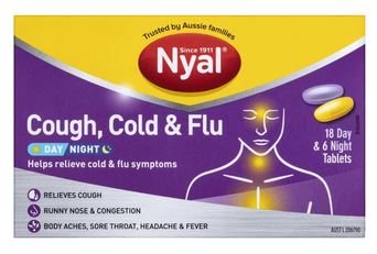 MedT - Nyal Cold & Flu Cough 18D 6N Tablets