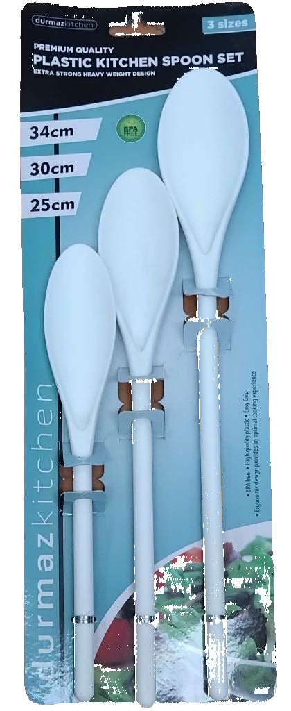Kitchen Spoon Set of 3 Plastic