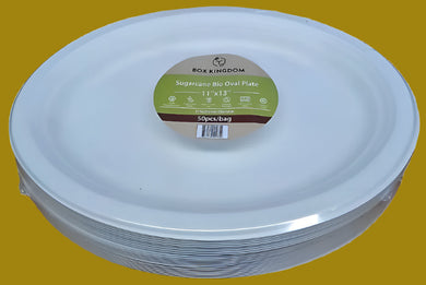Paper Plates Large Oval 11