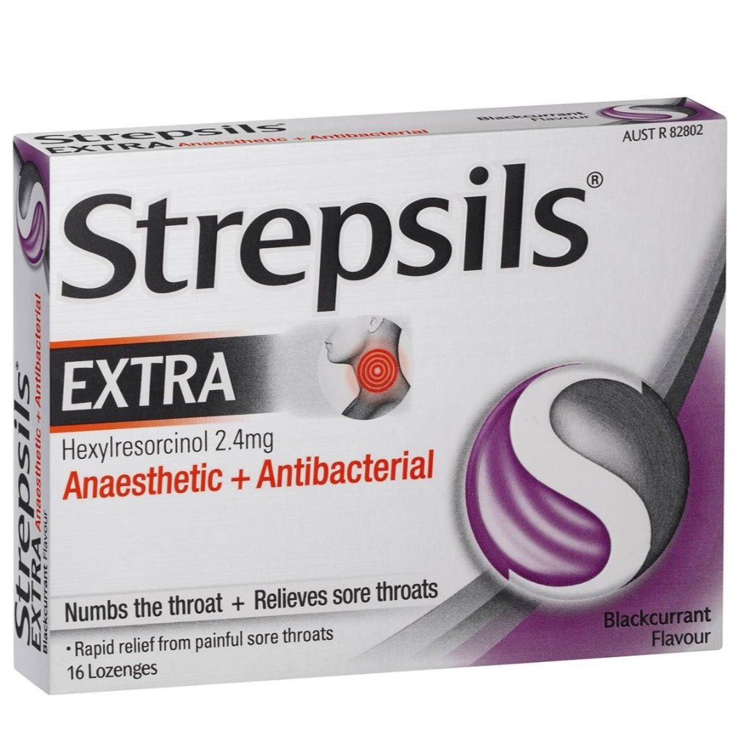 LOZ - Strepsils Extra Blackcurrant 16s