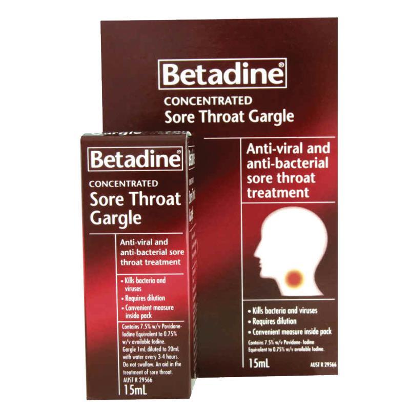 MedF- Betadine Sore Throat Gargle 15ml Concentrated