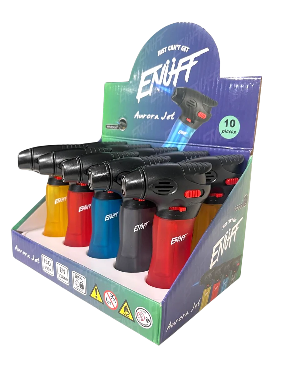 Lighter ENUFF Gas Torch Lighters Aurora Jet Design 10PCS