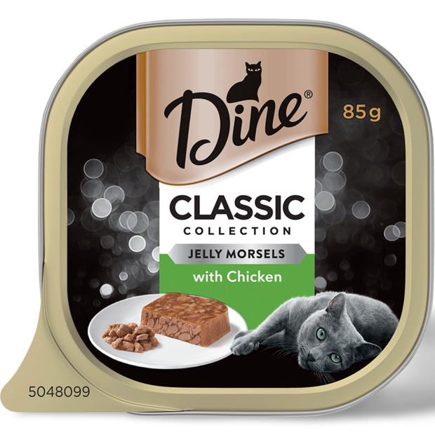 Dine Cat Food Morsels in Jelly With Chicken 85g