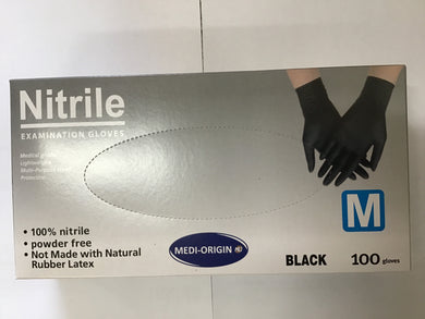 Glov- Gloves Nitrile examination Black