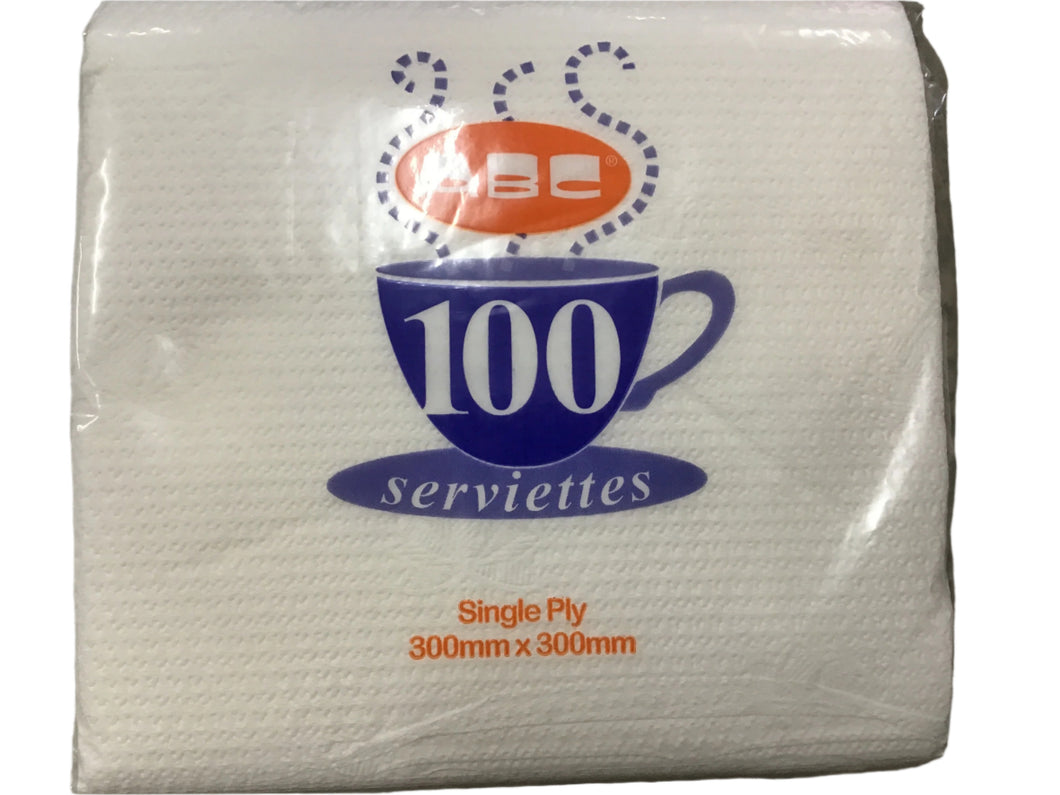 Napkins 1-Ply 30*30 100’s ABC
