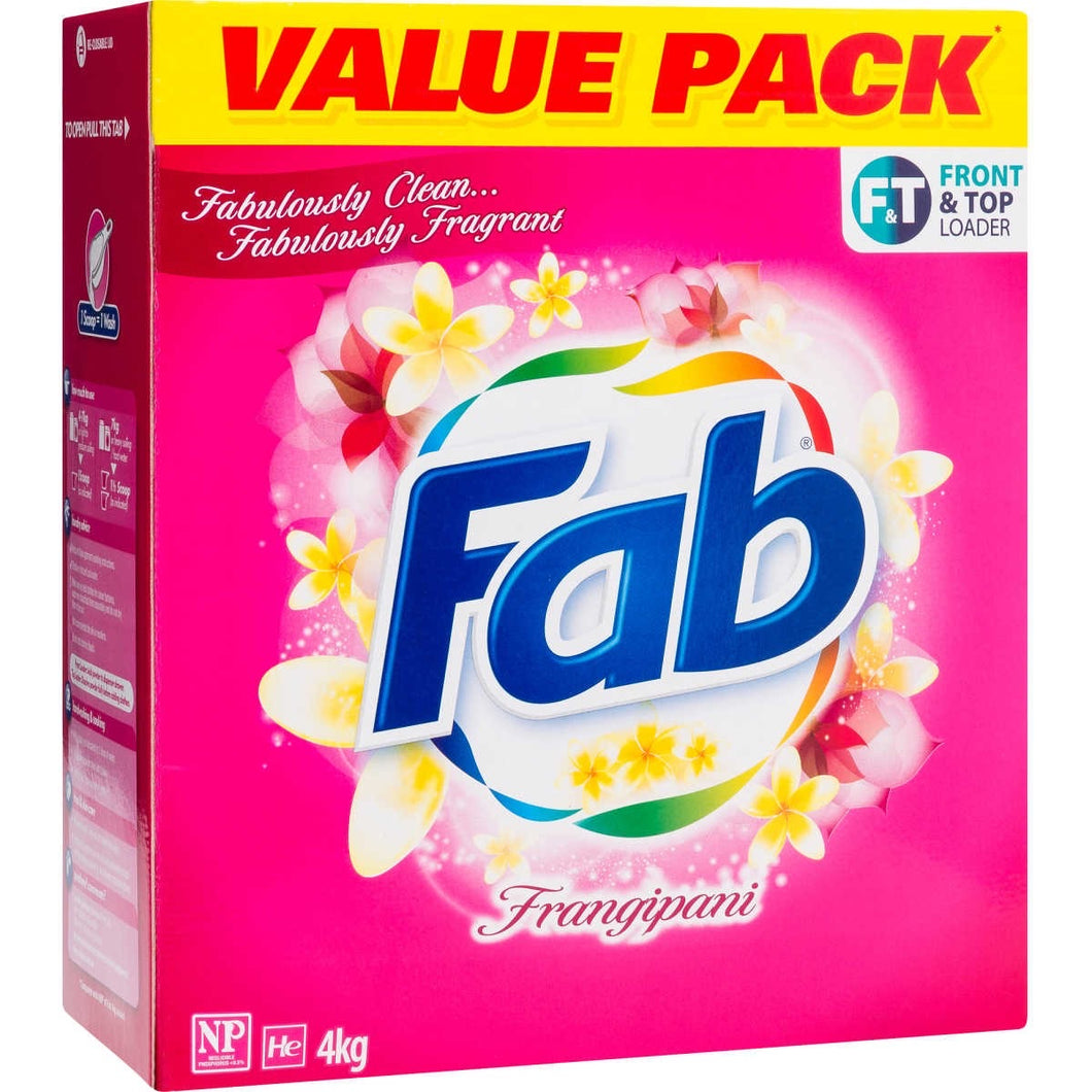 WasP - Fab Washing Powder 4kg Frangipani