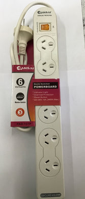 Sensai Overload Protected Powerboard 6 Outlets