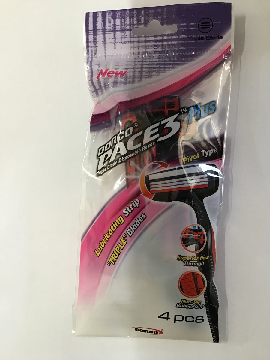 Pace3 Plus Razor Disposable 4pk – Fastlink Wholesale