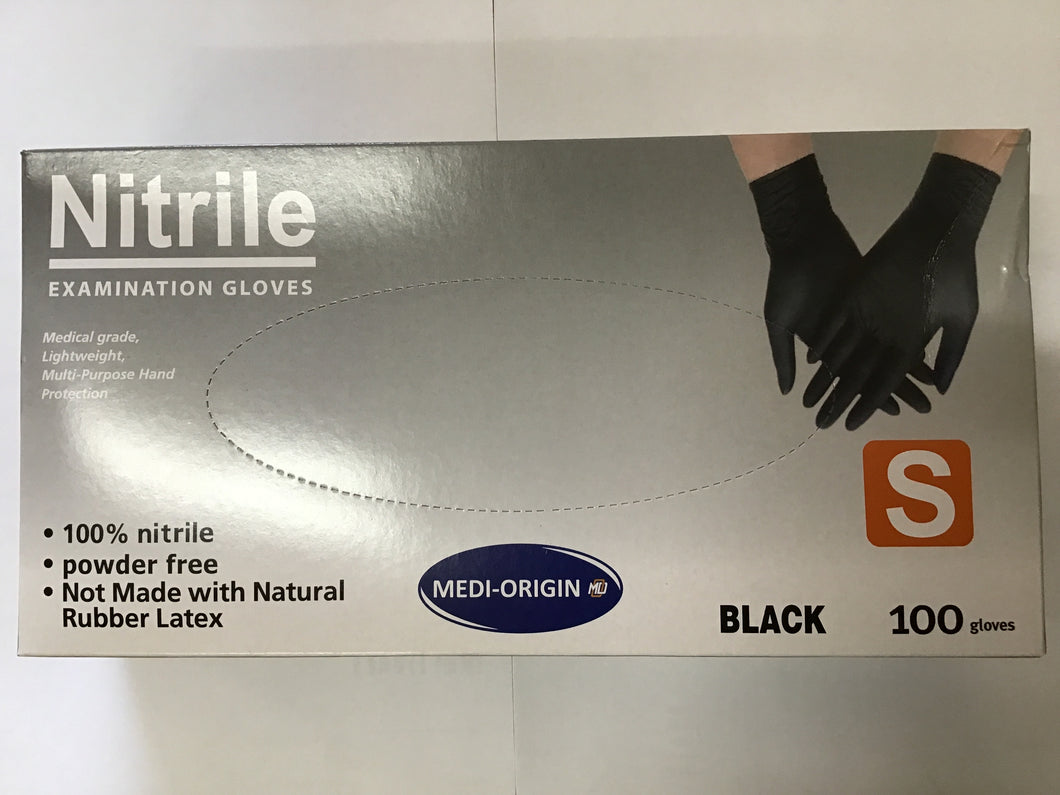 Glov- Gloves Nitrile examination Black