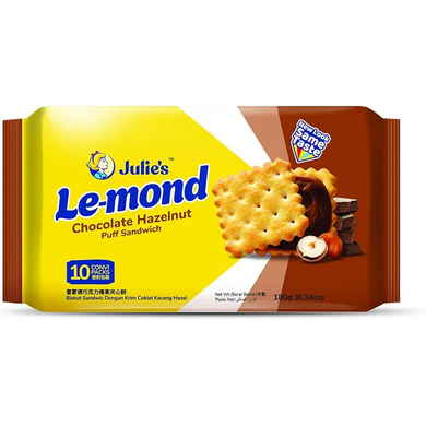 Julie's Chocolate Hazelnut Puff Sandwich 180g