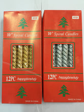 Load image into Gallery viewer, Candl - Dinner Candles Silver/Gold/Red 12cm 12s
