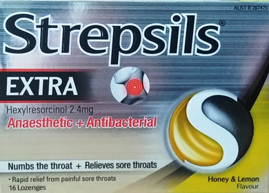 LOZ - Strepsils Extra Honey lemon 16s