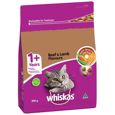 Whiskas 800g Dry Cat Food Beef&Lamb