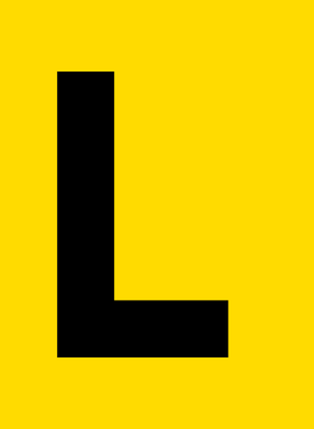 Driver L Plate Yellow 2pck Magnetic