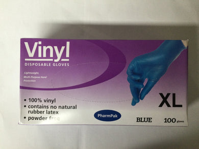 Glov - Gloves Vinyl 100 XL Blue