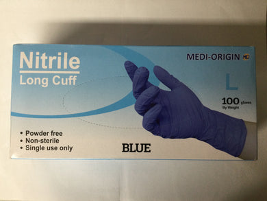 Glov - Gloves Nitrile 100 L Long Blue