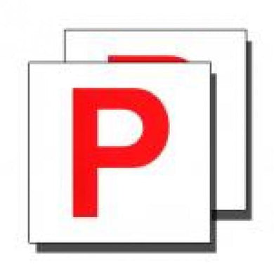 Driver P Plate Red 2pck Magnetic