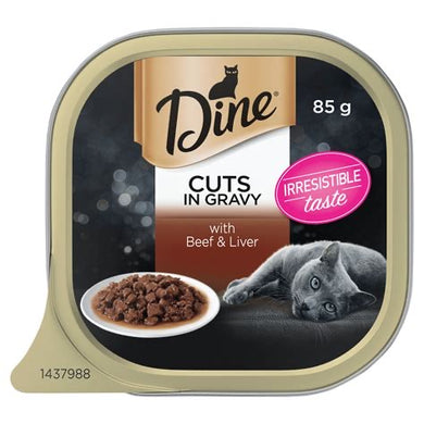 CatF - Dine Cat food cuts beef&liver 100g