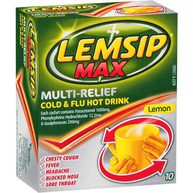 MedT - Lemsip max multi relief cold flu lemon 10 sachets