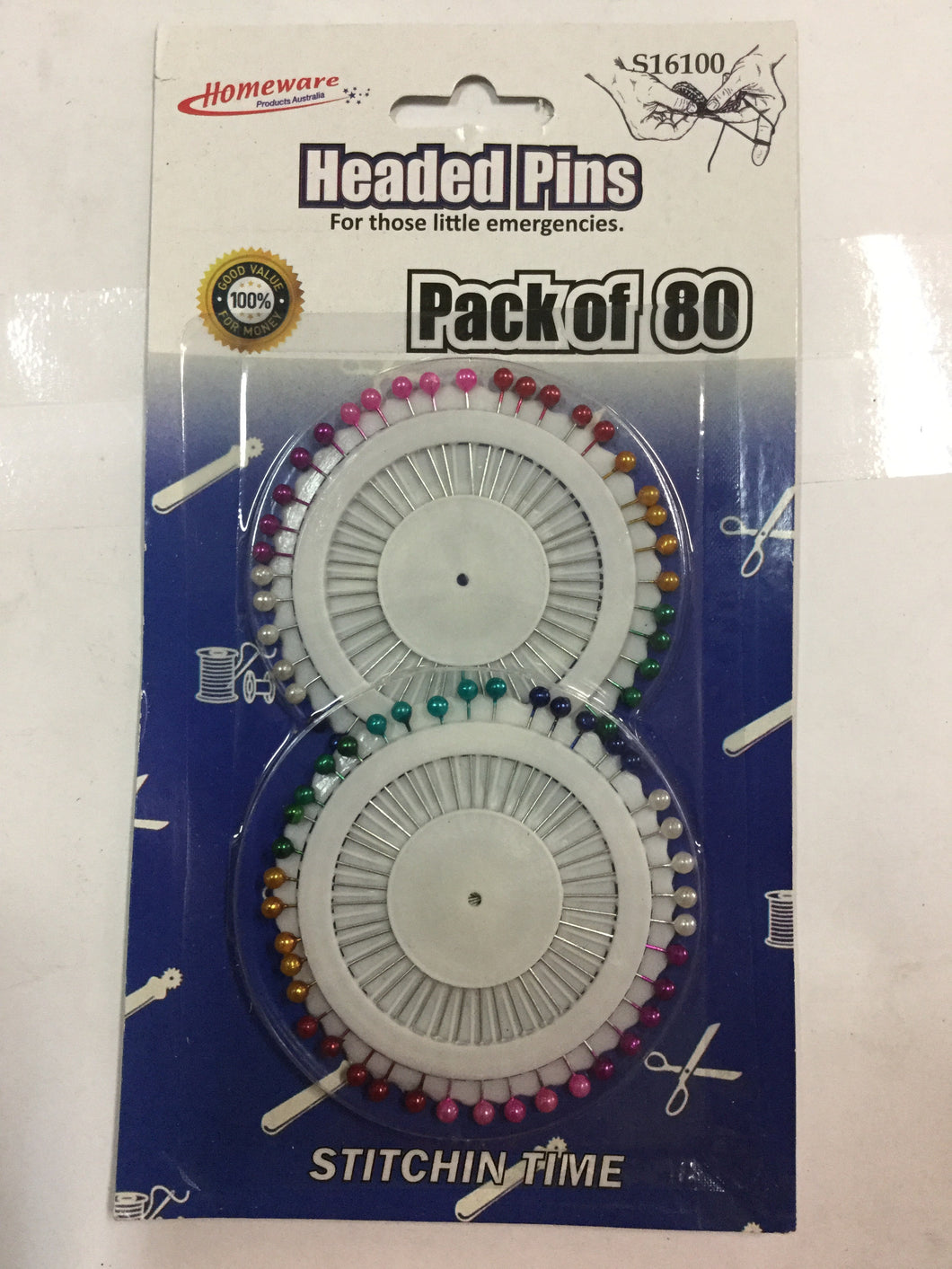 Sewing Headed pins 80pcs