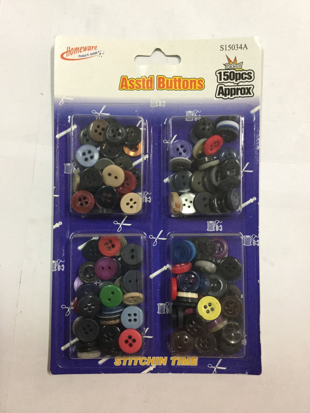 Sewing Buttons 150s Assorted