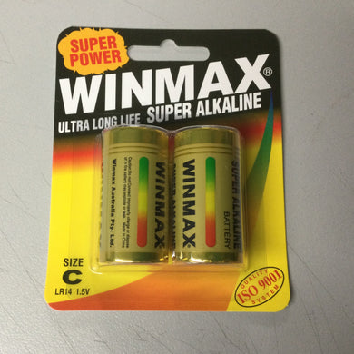 Batt - Winmax Batteries C-2pk Alkaline